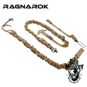 Jednopunktowe zawiesie do broni zestawem mocowań do kamizelki taktycznej RAGNAROK THOR kol. Coyote ( THOR-SET-K )