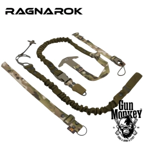 Jednopunktowe zawiesie do broni zestawem mocowań do kamizelki taktycznej RAGNAROK THOR kol. Multicam + Olive ( THOR-SET-M )