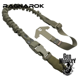Jednopunktowy pas RAGNAROK z zestawem mocowań do kamizelki taktycznej THOR kol. Ranger Green