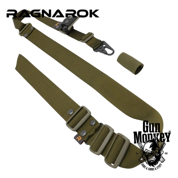 Pas do broni jedno/dwupunktowy z dodatkowym mocowaniem RAGNAROK TYR Carbine Gen.II kol. Oliwkowy ( TYR-G2-O )