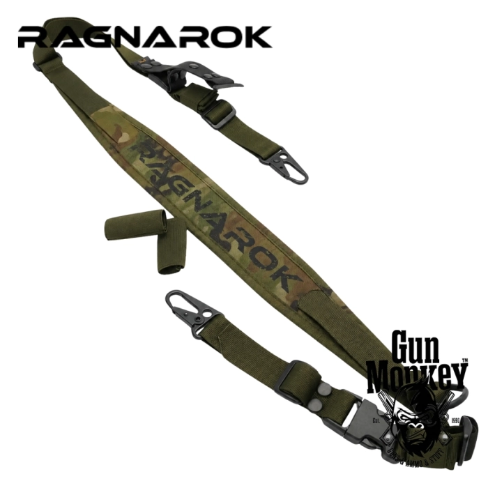 Pas do broni RAGNAROK jedno/dwupunktowy z szerokim naramiennikiem RAGNARR Gen.II kol. Woodland ( RAGNARR-G2-PLW )