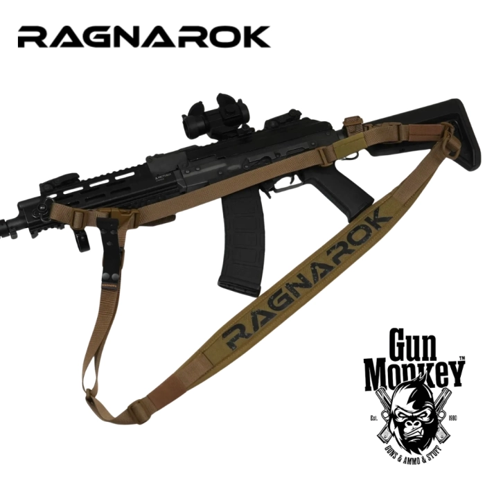 Trzypunktowy pas do broni RAGNAROK z szerokim naramiennikiem KRAKEN Carbine Gen.II kol. Coyote ( KRAKEN-G2-CARBINE-K )
