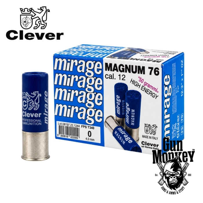 Amunicja śrut. Clever Mirage Magnum 76 T4 (Long distance) "4" 50g kal.12/76 (1op = 10szt) (842204)