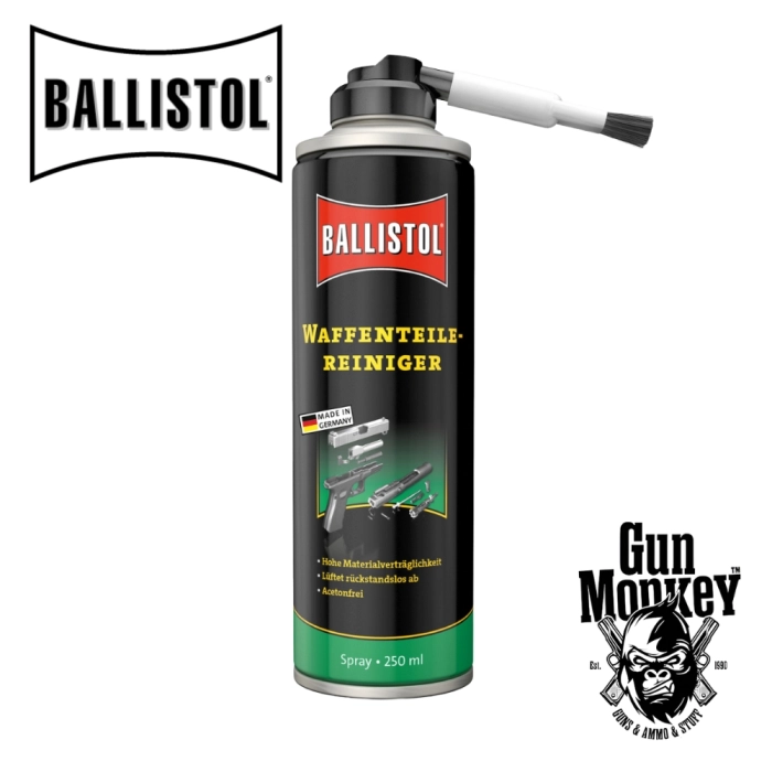 Ballistol olej do czyszczenia i odtłuszczania części broni spray 250ml ze szczoteczką (23752)