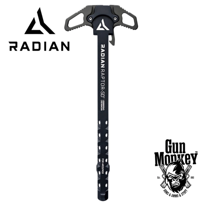 Wentylowana obustronna dźwignia przeładowania AR15/M16 Radian Raptor-SD Szara (RAD-R0561)