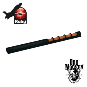 Muszka tunelowa światłowodowa Ruby Sight pomarańczowa 71mm