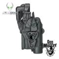 Kabura Alien Gear Rapid Force Duty Glock 19 Level 3 montaż średni (M) statyczny, pokrywa kolimatora XL, do pistoletu z latarką, lewa ręka , kol. Czarny (R3-M-0057-BK-LH-LL-A0-C)