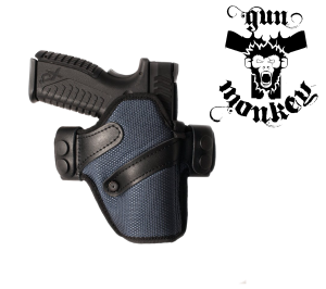 Kabura do CZ 75 SP-01 OWB, mocowanie na pas 1,6"/40mm, praworęczna, nylonowa z el. skórzanymi, niebieska Falco(4905)