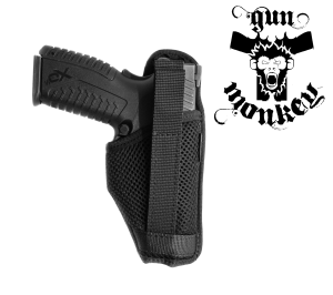 Kabura do Glock 43 praworęczna, IWB, mocowanie na pas 1,6"/40mm, nylonowa, kolor czarny Falco(435/1:3D)