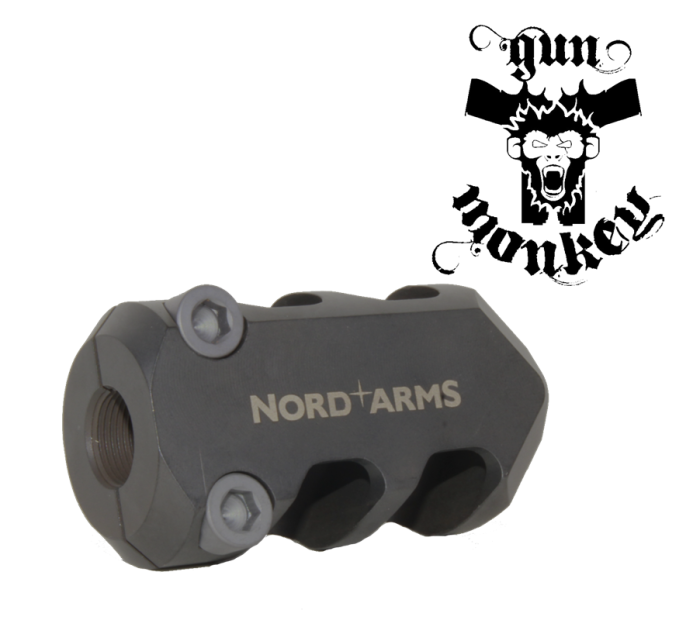 Kompensator odrzutu Nord Arms do AR15 asymetryczny z zaciskami (NA-MB223-35CA)