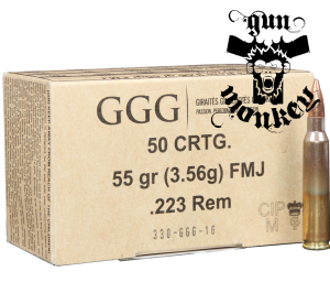Amunicja kulowa GGG kal. 223Rem. 3,56g/55gr FMJ (GPR11) (1op=50szt)