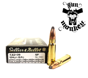 Amunicja kulowa S&B kal. 7,62x39 8g/124gr SP (1op=20szt) (V342212)