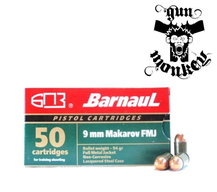 Amunicja kulowa Barnaul kal. 9mm MAKAROV FMJ 6,1g (1op=20szt)