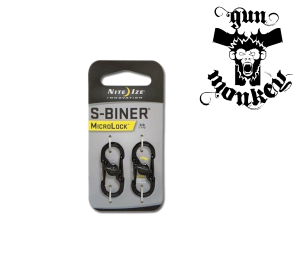 Nite Ize - Karabinek S-Biner MicroLock Czarny 2 Pak (LSBM-01-2R3)
