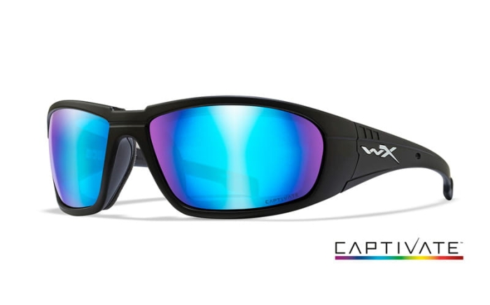 Okulary WileyX BOSS Captivate Blue Mirror Matte Black Frame CCBOS09