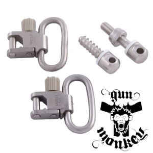 Bączki do broni niklowane UNCLE MIKES 115 SWIVEL SET 1" NICKEL PLATED