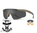 Okulary WileyX Saber Adv. Smoke / Clear/ Rust Lens / Matte Tan Frame 308T