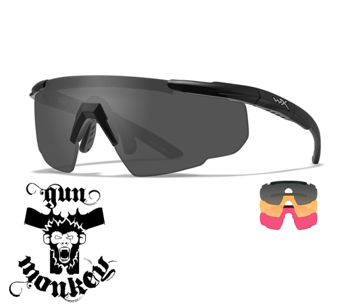 Okulary WileyX Saber Adv. Smoke / Rust / Vermillion Lens / Matte Black Frame 309