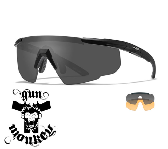 Okulary WileyX Saber Adv. Smoke / Light Rust Lens / Matte Black Frame w/Bag 306