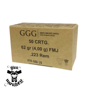 Amunicja kulowa GGG kal. 223Rem. 4,0g/62gr FMJ (GPR12) (1op=50szt)