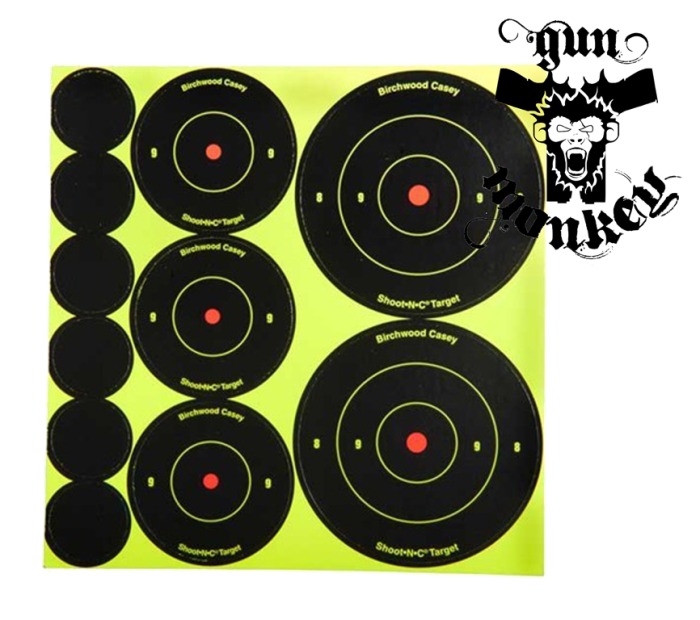 Tarcze BIRCHWOOD CASEY SHOOT-N-C TARGET 1", 2", 3" Bullseye, opak. 12 szt