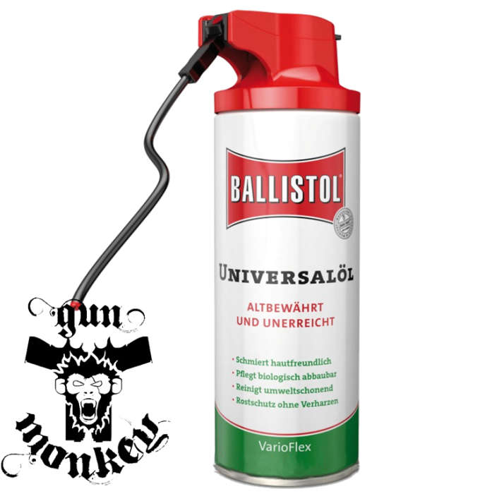 Ballistol uniwersalny olej do broni spray Flex 350ml, na bazie naturalnego oleju, dysza VarioFlex.png
