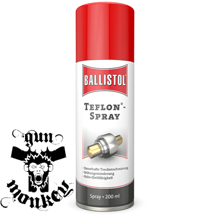 Ballistol Teflon spray 200 ml wzmacnia czynności ślizgowe (25600).png