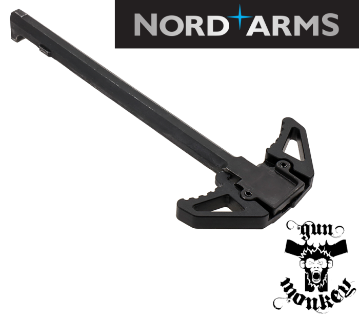 Rękojeść przeładowania do AR15 z powiększonym chwytem dwustronnym - stalowa czarna Nord Arms (NA-UP223-CHAS).png