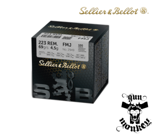 Amunicja kulowa S&B kal. .223Rem 4,5g/69grs FMJ (1op = 100szt) (V342962)