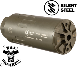 Tłumik Silent Steel Micro Streamer Gen. 3 5,56mm ODG Cerakote montaż BoreLock Do Zastosowań Cywilnych (MST556ODG-SS)