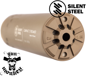 Tłumik Silent Steel Compact Streamer 9mm FDE Cerakote montaż BoreLock Do Zastosowań Cywilnych (STC9BL-FDE)