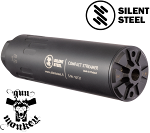 Tłumik Silent Steel Compact Streamer 9mm Black Cerakote montaż BoreLock Do Zastosowań Cywilnych (STC9BL-B)