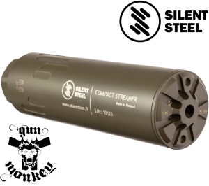 Tłumik Silent Steel Compact Streamer 9mm ODG Cerakote montaż BoreLock Do Zastosowań Cywilnych (STC9BL-ODG)