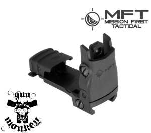 Szczerbinka składana MFT na szynę Picatinny - Czarny (BUPSWR-BL)