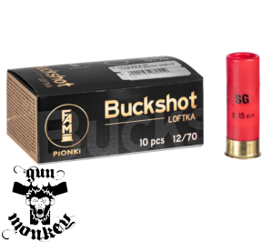 Amunicja Pionki Loftka kal. 12/70 BUCKSHOT SG 8,6mm (1op=10szt)