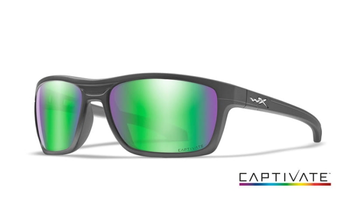 Okulary WileyX KINGPIN Captivate Green Mirror Matte Graphite Frame ACKNG07