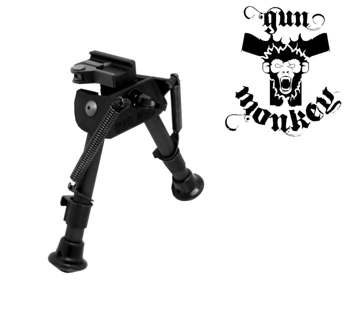 Bipod Nord Arms szybkorozłączany niski carbon quick detach (NA-BIP-SQ) Aluminium + Carbon QAS