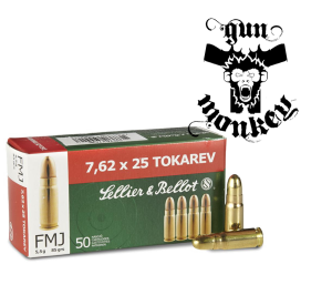 Amunicja pistoletowa S&B kal. 7,62x25mm TT Tokarev FMJ (1op = 50szt) (V310112)